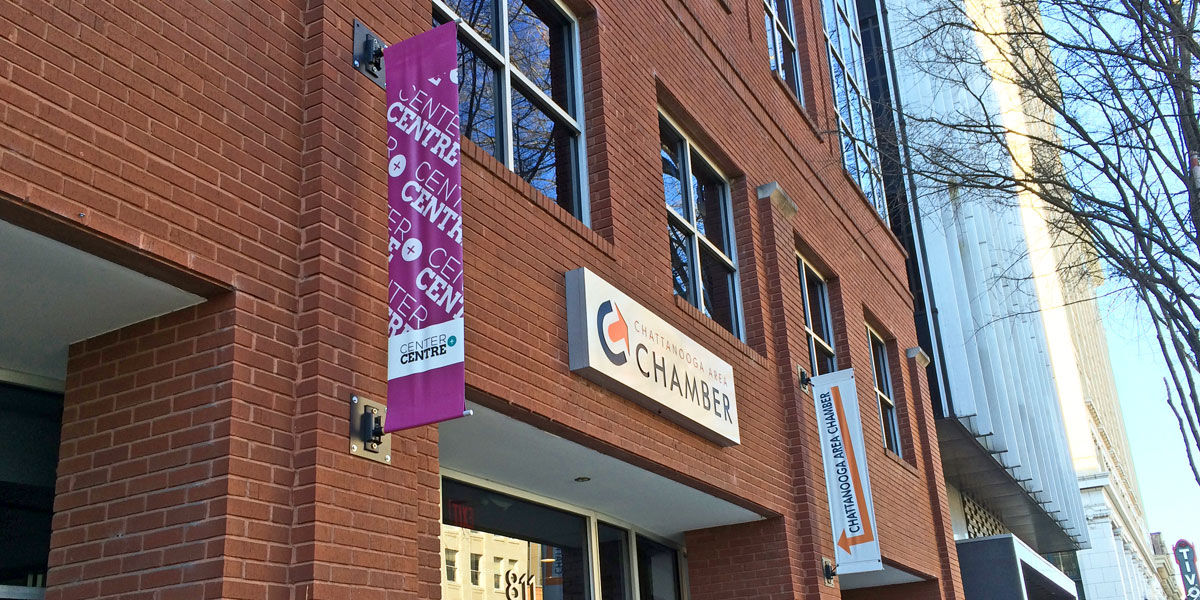 The Center Centre outdoor banner