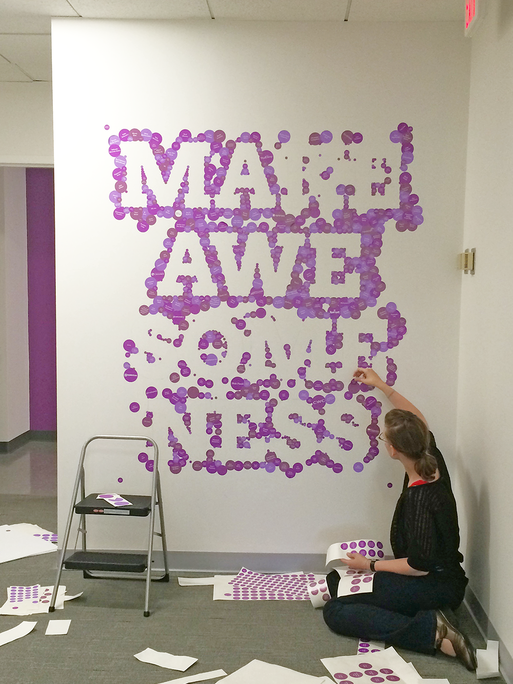 No designer or educator could resist the temptation to fill negative space with stickers.